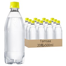 Tamsaa 無標籤氣泡水 檸檬風味, 500ml, 20瓶
