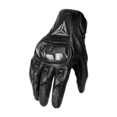 摩托車騎行真皮防摔手套, 黑色