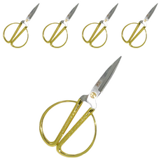 Life 徠福 鍍金龍鳳剪刀 173mm, NO.2045, 5支