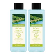 더허브샵 디퓨저 리필오일 2p, 아쿠아그린티, 200ml, 2개
