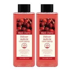 더허브샵 디퓨저 리필오일, 블랙체리, 200ml, 2개