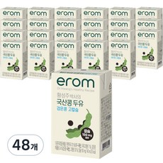 이롬 황성주 국산콩 검은콩 고칼슘 두유, 140ml, 48개
