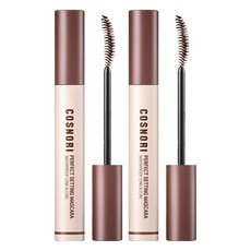 코스노리 퍼펙트 세팅 워터프루프 롱앤컬 마스카라 7ml, 02 코지브라운, 2개