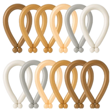 피앤비유니티 요술풍선 50p 세트, 빈티지 브라운 혼합5색, 1세트