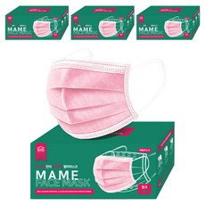마메 3중구조 일회용 마스크, 50개입, 4개, 핑크