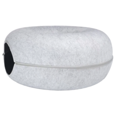 可拆式甜甜圈寵物隧道窩 大, 淺灰色, 1個