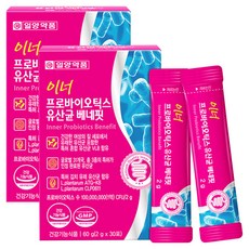 일양약품 이너 프로바이오틱스 유산균 베네핏 30p, 60g, 2개