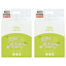 哈囉毛孩 益生菌長條豆腐貓砂 7L, 極細1.5mm, 可沖馬桶, 快速凝結, 2.7kg, 2袋, 原味