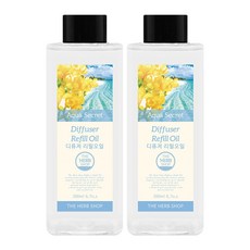 더허브샵 디퓨저 리필오일, 아쿠아시크릿, 200ml, 2개