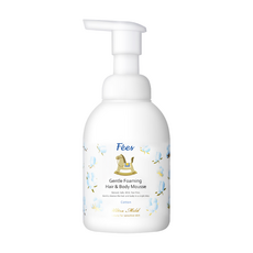 Fees BEBE 嬰兒洗髮沐浴泡泡 清新舒棉, 400ml, 1瓶