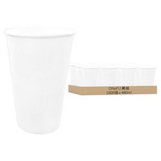 萬福 全白16oz冷熱共用杯 90口徑, 1箱, 1000個裝