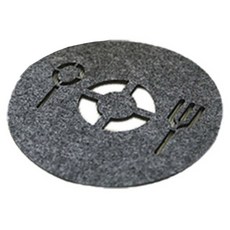 레이저 커팅 펠트컵받침 디너타임, 1개, 다크그레이