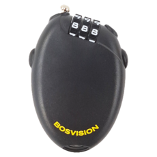 BOSVISION 博士威 3字輪伸縮式鋼索密碼鎖, 輕巧好攜帶, 1個