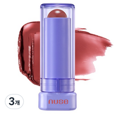 누즈 컬러 케어 립밤, 05 모브 무브, 4.3g, 3개
