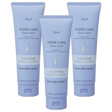 KUMANO 熊野油脂 DEVE 毛孔淨緻洗面乳 藍色, 170g, 3條