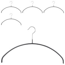 SHIMOYAMA 防滑無痕型衣架, 黑色, 5個