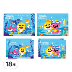 몽땅 핑크퐁 뜯어쓰는 스케치북 2종 x 3p 세트, 345 x 248 mm, 50매