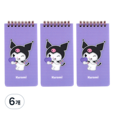 산리오캐릭터즈 PP 상철수첩 80매, 퍼플(쿠로미), 6개