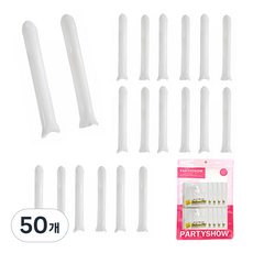 PARTYSHOW 加油棒氣球 2入, 50個, 白色