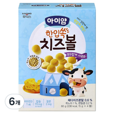 아이얌 일동후디스 한입쏙 치즈볼, 60g, 6개, 치즈맛