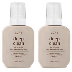 AVCA 毛孔深層清潔微米泡沫洗面乳, 2瓶, 500ml