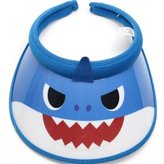 鯊魚寶寶印花孩童空頂遮陽帽