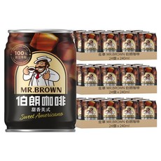 金車 MR.BROWN 伯朗咖啡 甜香美式, 72個, 240ml