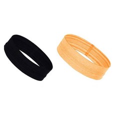 런웨이브 러닝 논슬립 헤어밴드 2종 세트, 블랙 + 오렌지, 1세트