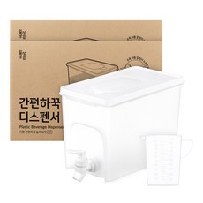 Dailygongam 便利按壓式單孔分裝器 2入 + 量杯套組, 透明 + 白色, 1套