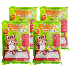 Bobo 細球精油貓砂 低粉塵 強力凝結, 檸檬, 10L, 4包
