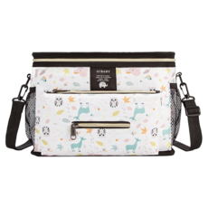 韓國新款推車掛袋 五代 - 快樂森林 帆布+防水層 31 x 13 x 22 公分, 快樂森林 白色, 1個