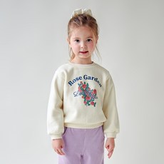 WALTONKIDS 兒童玫瑰花園刷毛T恤