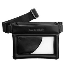 Swim Tab 防水腰包, 黑色 + 透明, 1個