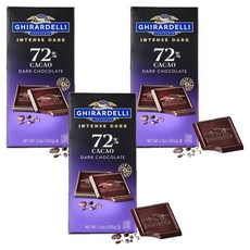 기라델리 인텐스다크 카카오 72%, 100g, 3개