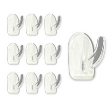 디블릭 무타공 다용도 일체형 후크걸이, 10개