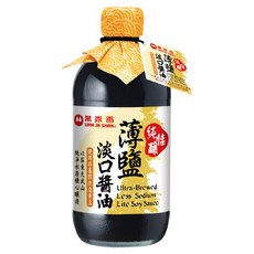 萬家香 純佳釀薄鹽淡口醬油, 450ml, 1瓶