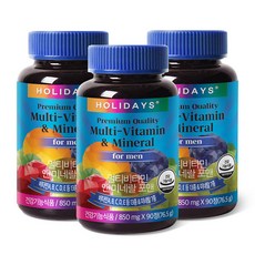 男士假期復合維生素和礦物質, 90顆, 3罐