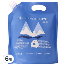 타핏 햄스터 화장실 광석 모래, 6개, 900g