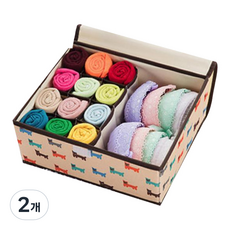 Market Gamsung布質內衣收納箱 款式6, 2個