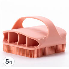 Itgom 潔淨小熊 緻密矽膠身體刷, 粉紅色, 5個, 1入