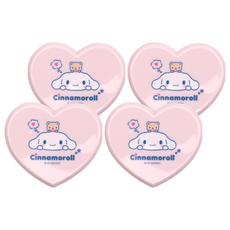 KJ雜貨店 愛心梳子 + 鏡子組, 4個, 大耳狗 粉紅色