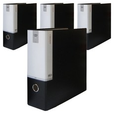 위즈오피스 인덱스 합지 바인더 9cm 3공, 블랙, 4개