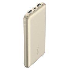 벨킨 부스트업 15W 고속 충전 보조배터리 3포트, BPB011btGD, 골드