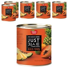 동원 JUST 저스트 노슈가 후르츠 칵테일 통조림, 6개, 425g
