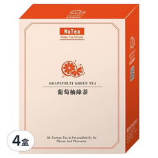 歐可茶葉 葡萄柚綠茶, 26g, 7個裝, 4盒