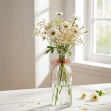 마메 심플 투명 유리 감성 카페 소품 인테리어 테이블 장식 꽃병 화병