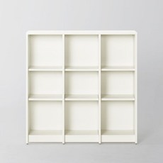까사미아 하벨 책장 3단 110cm 방문설치, 화이트