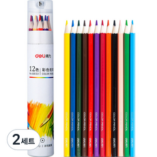 deLi 得力 彩色鉛筆組, 2套, 12色