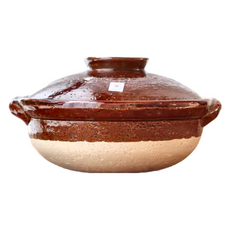 tojikitonya 萬古燒 古伊賀 土鍋 六號 (1-2人份) 耐熱土, 22cm, 1個