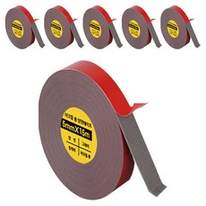 DADA 壓克力泡棉雙面膠帶 5mm x 15m, 灰色, 6個